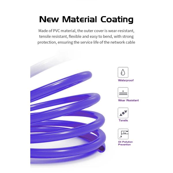 KICO Network Ethernet Cable CAT6 UTP 305m Lan Cable Indoor Cat6 Internet Cable Factory Manufacturers Purple Color