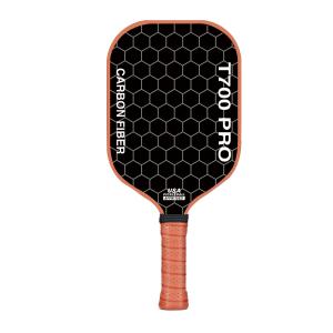 Fabric-Grained Frosted Carbon Fiber Pickleball Racket With Integrated Blade