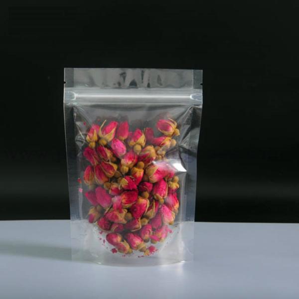 Quality Recyclable CPP Clear Plastic Zipper Bag With Tear Notch for sale