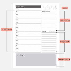 Offset Printing Hardcover Custom Journal Planner Glue Binding Daily Agenda