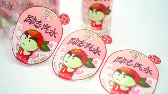 Customized PVC Durable Waterproof Transparent Label Sticker for Beverage and