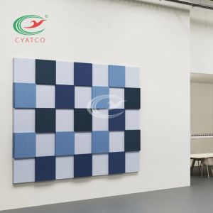 Beveled Edge PET Acoustic Sound Tiles Noise Cancelling Practical