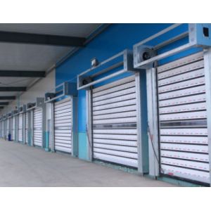Aluminum Transparent High Speed Spiral Door Safety Efficiency Automatic