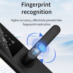 S821Max Digital Door Lock with Tuya Wifi Fingerprint Code Card Key Camera for