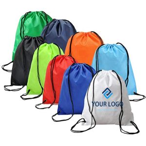 China BSCI BRC Polyester Drawstring Pouch , RPET Foldable Drawstring Backpack on sale