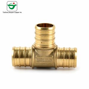 Wholesale Lightweight 1/2''×1/2&quot;X3/4&quot; Brass Reducing Tee Pex Barb Fitting from china suppliers