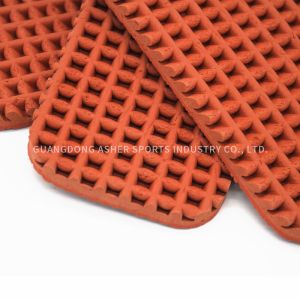 Standard Indoor Track Surface Material , Red Jogging Track Rubber Flooring
