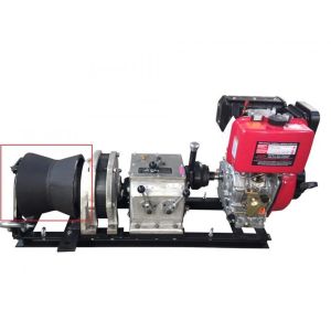 Fast Speed Diesel Engine Power Cable Puller / Wire Rope Electric Winch Hoist 5