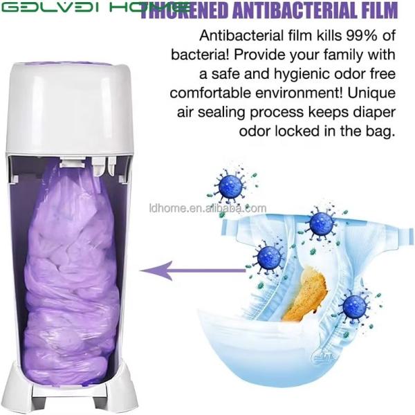 OEM 4.5m PE Diaper Pail Refill Garbage Bag Infant Care Factory Support Odor