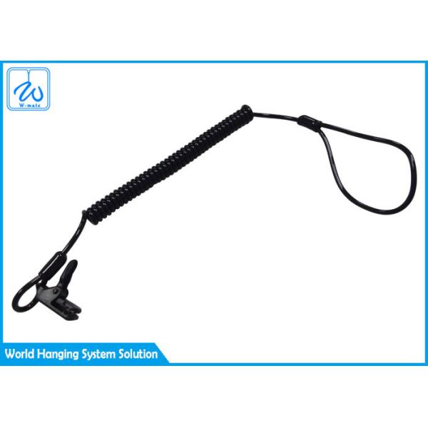 Quality SGS 30cm Coil Ring Retractable Elastic Spring Tool Lanyard for sale