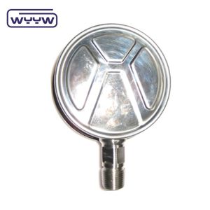 shock resistant back brass mount pressure gauge customized range