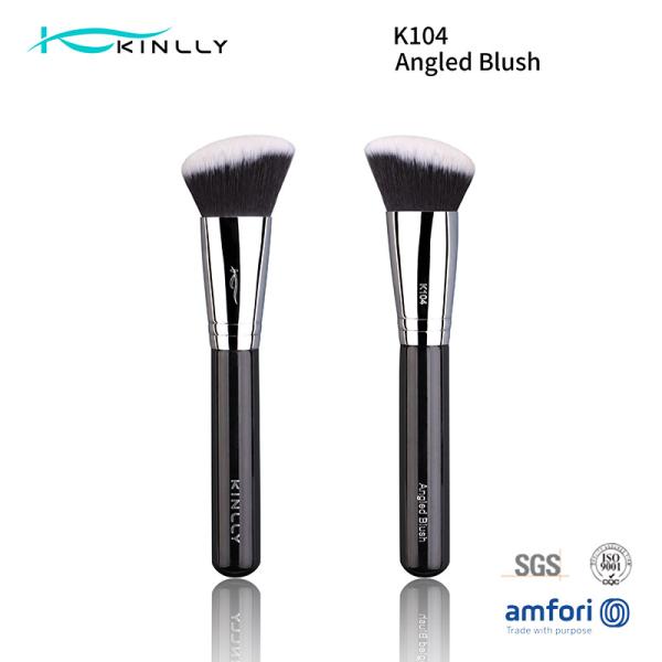 Quality OEM ODM Angled Blush Brush Full Coverage WIth Copper Ferrule for sale