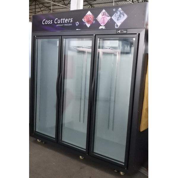 500L One Door Upright Display Freezer With Lock / Key Auto - Defrost Type