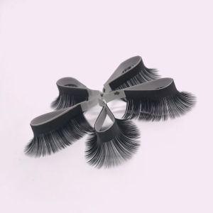 Custom Curl Russian Volume Eyelash Extensions Matte Black Color Fancy Looking