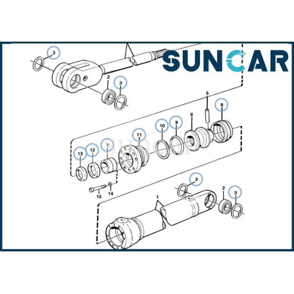 VOE11999906 Hydraulic Cylinder Seal Kit L120C L120D Wheel Loader Steering Repair Kit