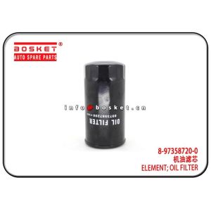 8-97358720-0 8973587200 Oil Filter Element For ISUZU 4JJ1 TFR 842199000