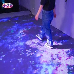 3LCD Interactive Projection System Multi Scenario Floor Interactive Games For