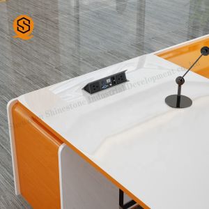 Seamless Joint Solid Surface Office Furniture L Shape Office Table