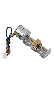 linear stepper motor with linear bearings and brass slider 1 KG thrust for