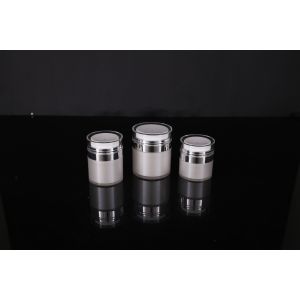 hand lip crystal pump empty square white Screen Printing Airless 30ml Cosmetic