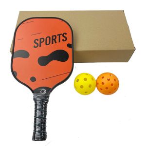 Custom Pickle Ball Paddle PU Handle Fiberglass Professional Padel Racket