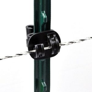 Customized 9mm Wire PE T Post Electric Fence Insulators Snap On