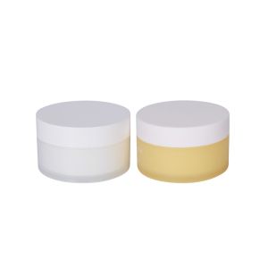100g PP Custom Color Od 80mm Cream Jar Containers With Plastic Scraper Packaging