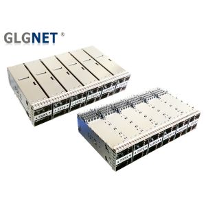 China Multiple Port Pluggable IO Sfp Port Connector Cages 2x6 QSFP28/ZQSFP 28G Bps Per Lane on sale