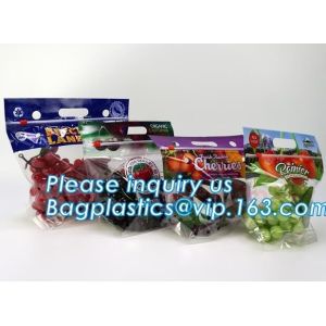 reusable clear printed zippered storage slider bag for vegetables and fruits,