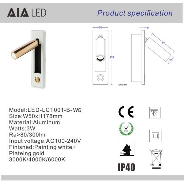 Adjustable bed wall light bedside wall light&headboard wall light for home room