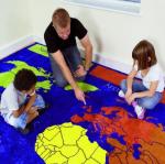 Factory Wholesale Baby Nylon Play Mat With World Map Printed For Baby Education