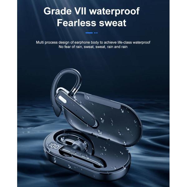 Waterproof Wireless Earhook Headphone 500 MAh Battery For Running