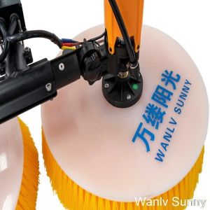 Solar Panel Cleaning Brush with Artificial Control and 7.5 Meter Telescopic Pole