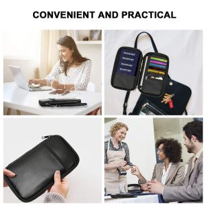 Fireproof And Waterproof Document Bag , RFID Blocking Passport Holder