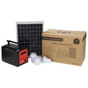 Li Battery Solar Home Lighting Kit , 100% ABS 43H Portable Solar System For Home