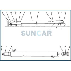 Wholesale PU01V00035R300 Bucket Cylinder Seal Repair Kit For CNH CX17B from china suppliers