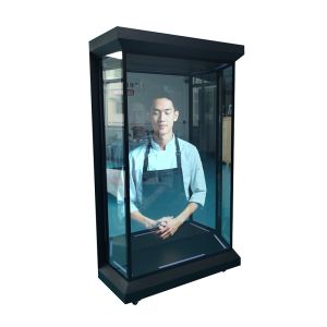 75 inch holobox with High Contrast LCD Transparent Display for Jewelry Luxury