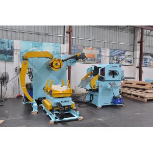 Double Servo NC Roll Feeder Decoiling And Straightening Machine Stainless Steel