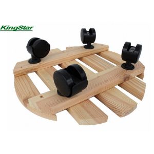 Round 4 Wheel Moving Dolly Wooden Garden Plant Pot Mover With Customized Color