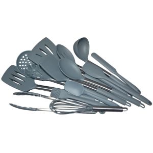 12 Piece Gray Silicone Spatula Kitchenaid Cookware Utensil Set Customized