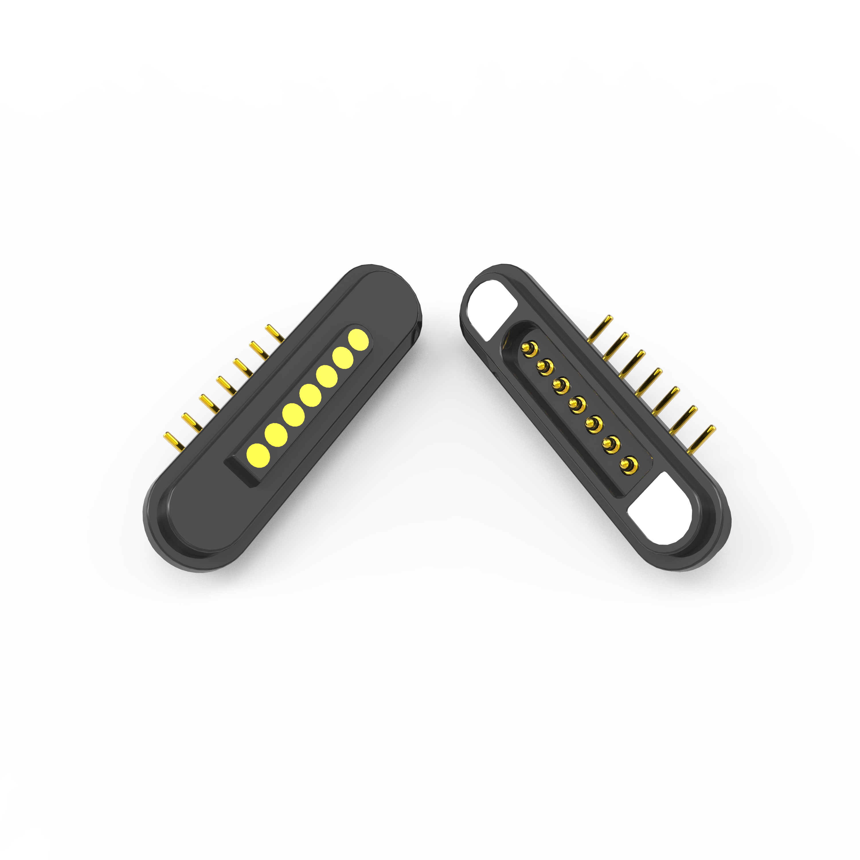 Buy cheap Right angle 7 pin pogo magnetic connector male and female spring pin connector from wholesalers