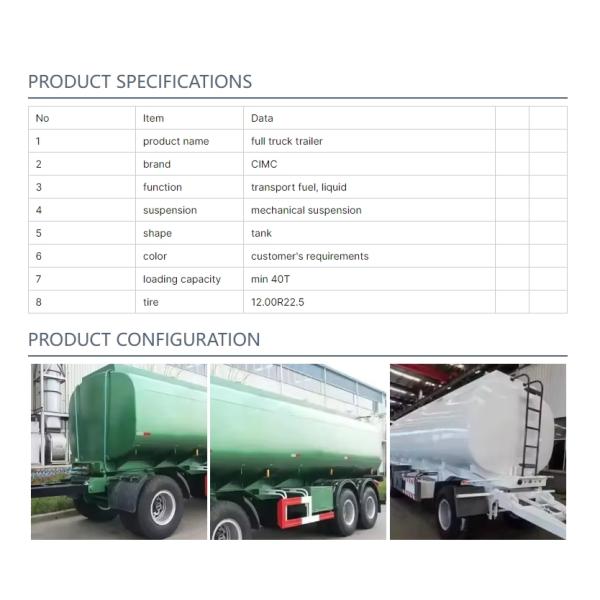 High Quality DrawBar Fuel Tanker Full Trailer