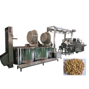 High Automation Soybean Peanut Frying Machine , Industrial Snack Frying