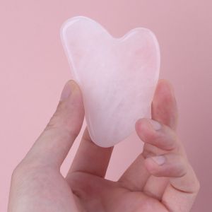 Rose Quartz Crystal Face Jade Roller Anti Aging Logo Customized