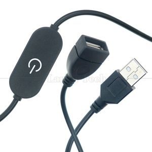 5v Stepless Up Down Touch Controller Dimmer 1m Male to Female USB on off Switch