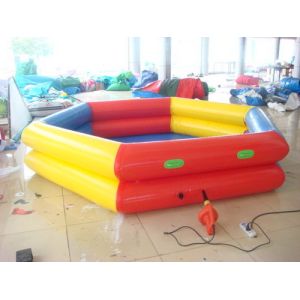 PVC Tarpaulin Circular Swimming Pool / Inflatable Swimming Pools Double Tube 1