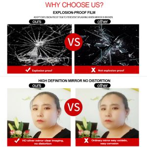 Plastic Frame Antique Gold Vintage Arch Bathroom Toilet Mirror for Customized