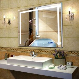 Wholesale Backlit mirror with demister pads in bathroom from china suppliers