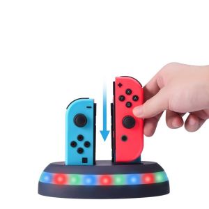 LED Indication Nintendo Switch Gaming Accessories 4 In 1 Charging Dock Lamppost