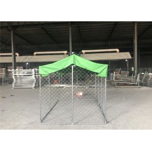 Wholesale Large outdoor galvanized cheap chain link dog kennel 7.5x13x6ft(2.3x4x1.8m) 2.3mm wire diameter from china suppliers